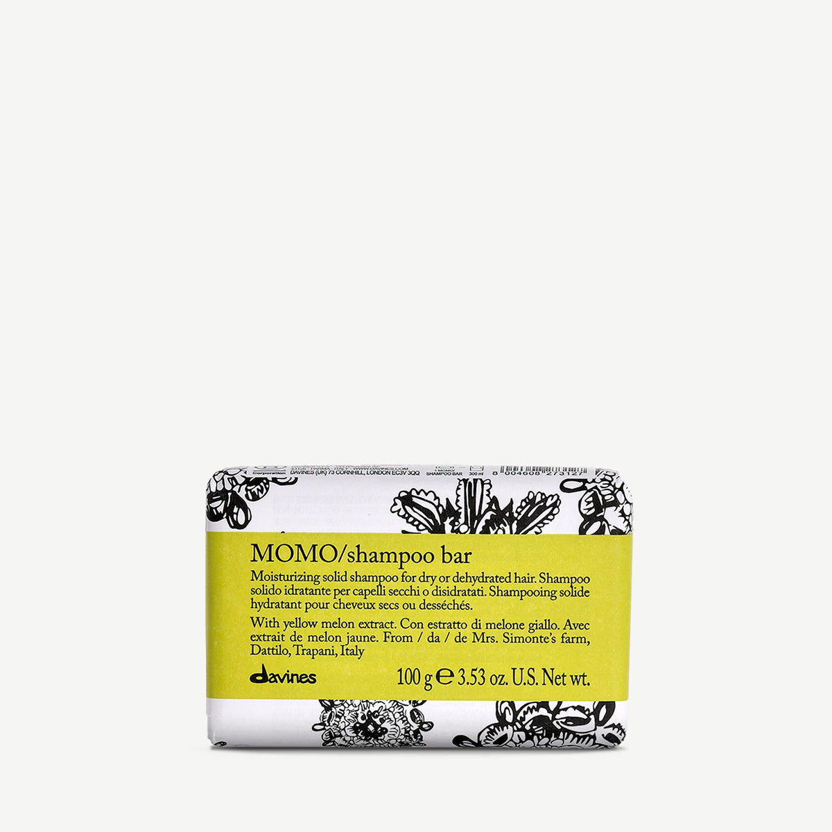 Davines MOMO Shampoo Bar- 100g - Rijk aan minerale zouten, heeft een vitaliserend effect op het haar.