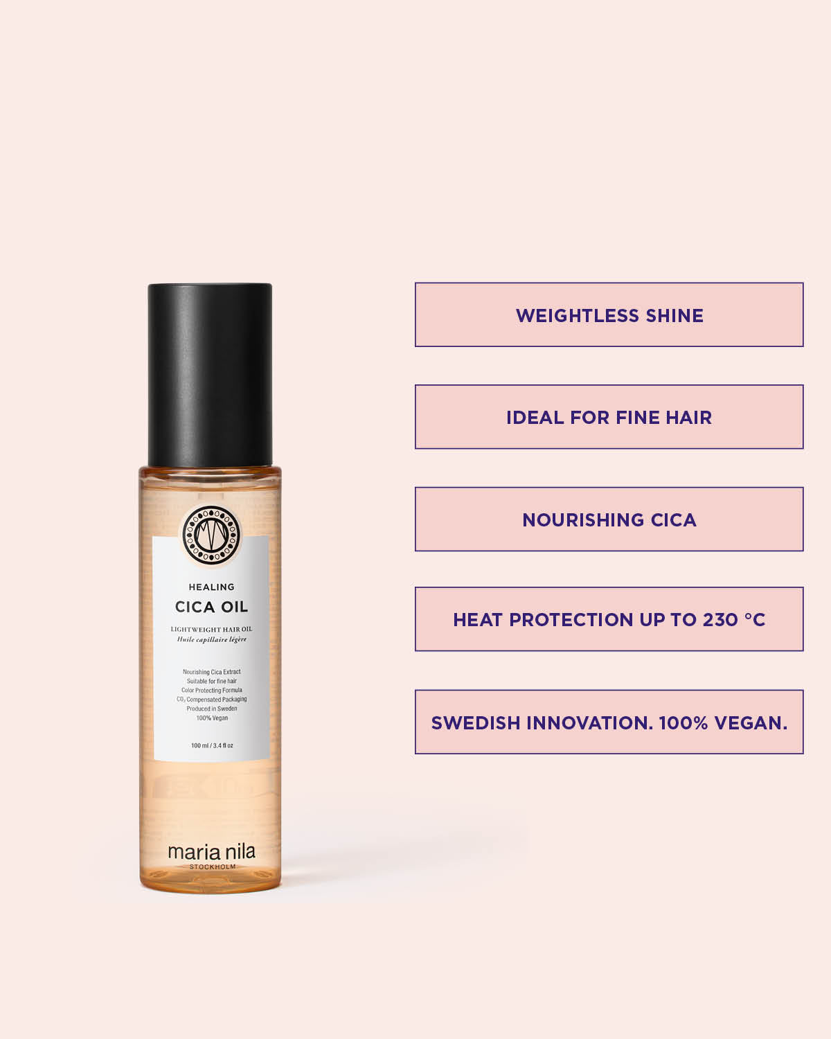 Maria Nila Cica Oil 100 ml met productkenmerken