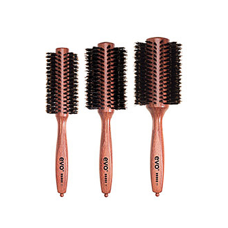 EVO Bruce Natural Bristle Brush - 22 mm, 28mm of 38 mm - voor mooi stijl en glad haar