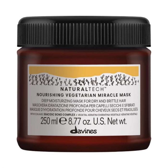 Davines NT Nourishing Vegetarian Miracle Mask - 250ml - extra hydraterend en voedend masker voor dof, dik en beschadigd haar