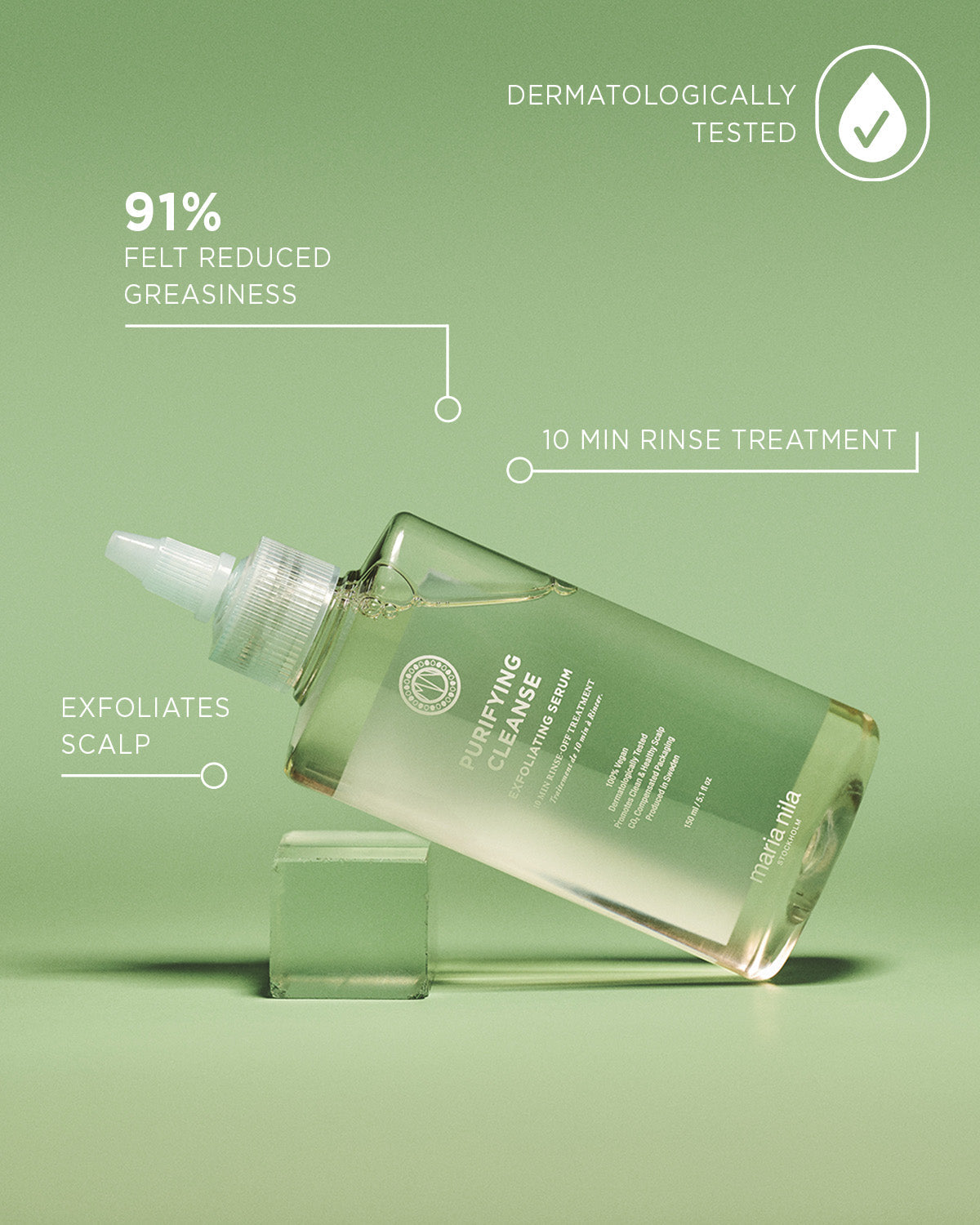 Maria Nila Purifying Cleanse Exfoliating Serum 150 ml met productkenmerken
