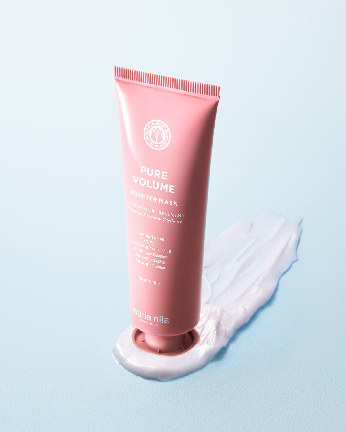 Maria Nila Pure Volume Booster Masque geopende losse kuur met textuur