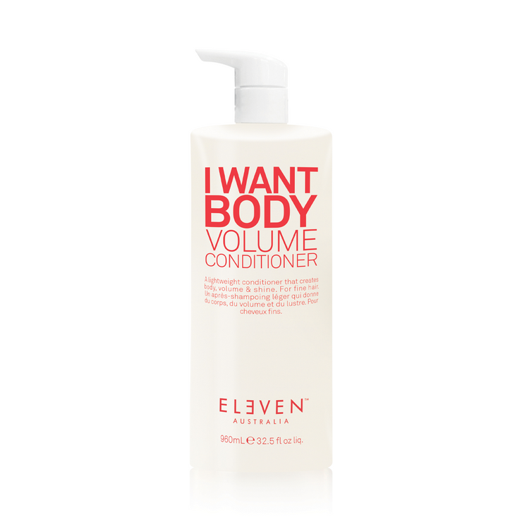 Eleven I Want Body Volume Conditioner - 300 en 960 ml - Geeft het haar body, zonder glans te verliezen