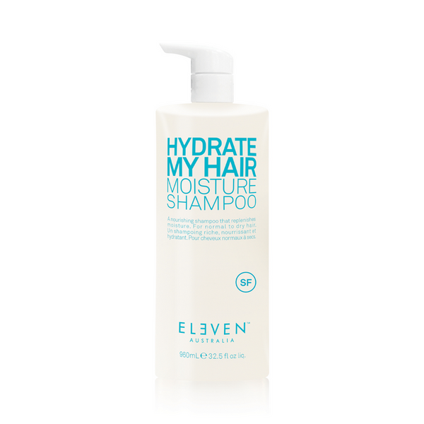 Eleven Hydrate My Hair Moisture Shampoo - 300 en 960 ml - Voedende shampoo die het vochtgehalte in balans houdt