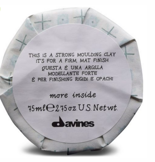 Davines More Inside Strong Moulding Clay - 75ml - Matte look voor een rommelig effect, Medium sterke holdfactor
