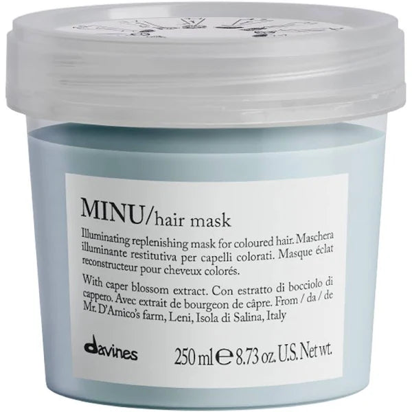 Davines MINU Hair Mask - 250 ml - geeft gekleurd haar extra glans